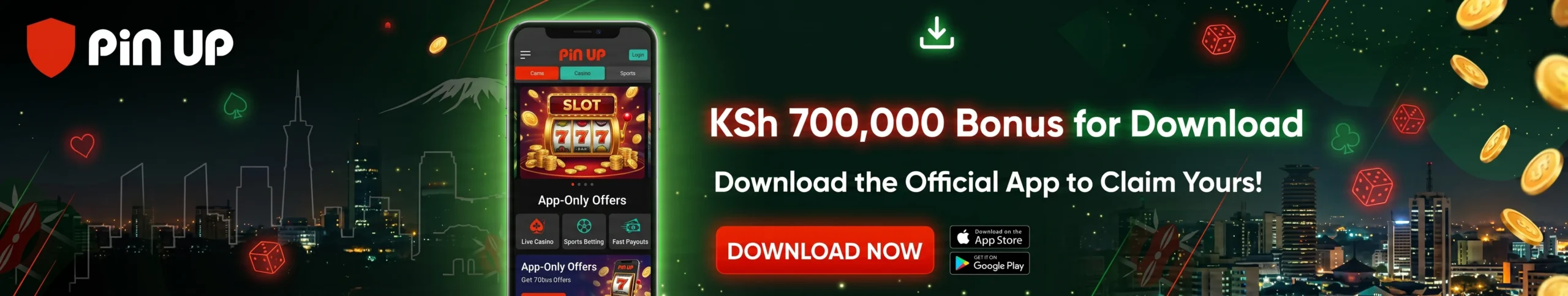 pinup kenya app banner